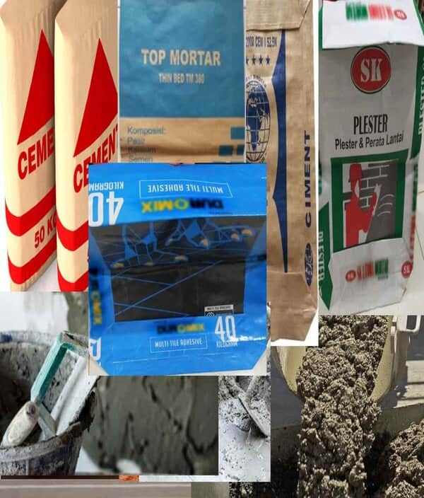 Mengenal Produk Semen dan Penggunaan Paper Sack - Karung Kertas Dalam Industri Semen 3 Karung Kertas semen cemen bag mortar bag semen instan bag terbaik