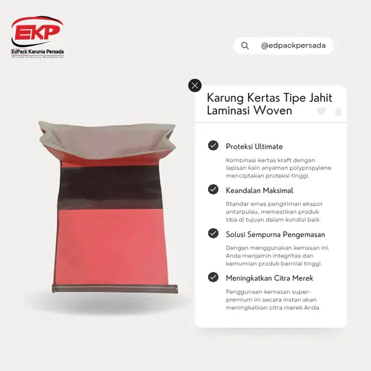 Karung Kertas Tipe Jahit Laminasi Woven - Produk